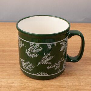 Hallmark Christmas Mug Mistletoe Green Holly Branch 18 oz Ceramic Coffee Mug